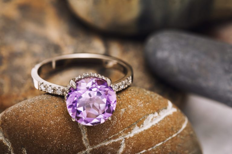 Beautiful purple diamond ring