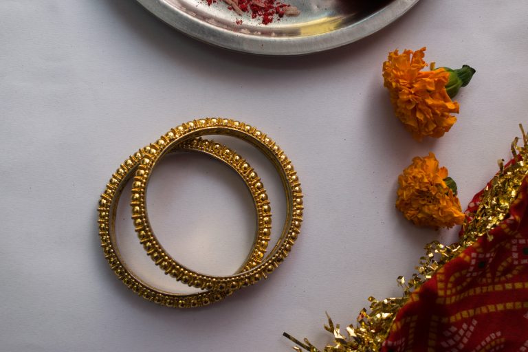 Gold bangles to celebrate 1st wedding anniversary