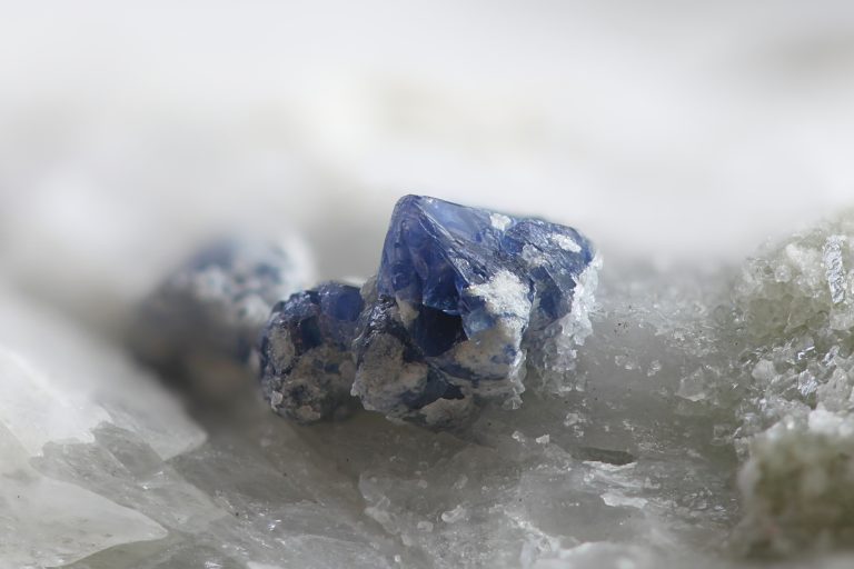 blue spinel crystals