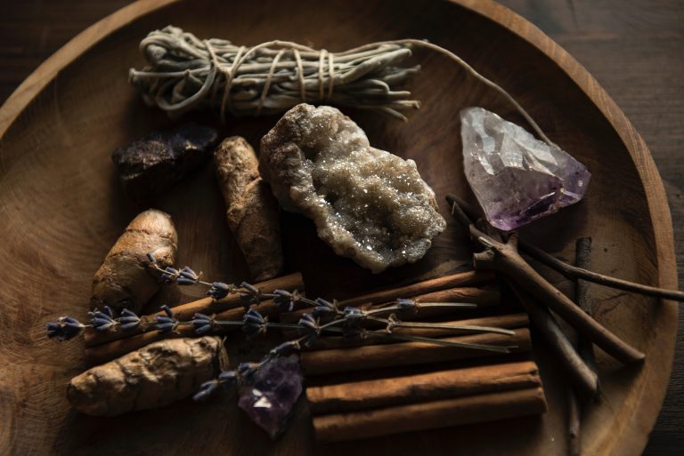 smudging to clean crystals