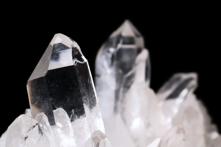 close up of clear quartz