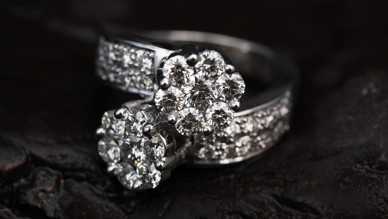 Pavé Diamond engagement rings