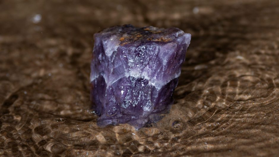 High grade rough natural Purple Auralite 23 Amethyst point from