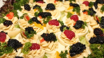 caviar and berries