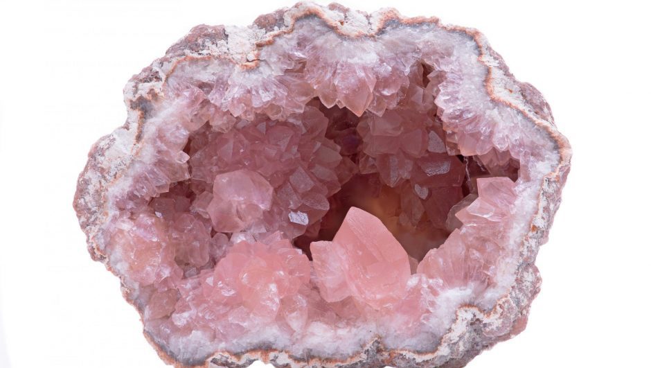 Rare Pink Amethyst Geode Cluster from Patagonia, Argentina. Isol