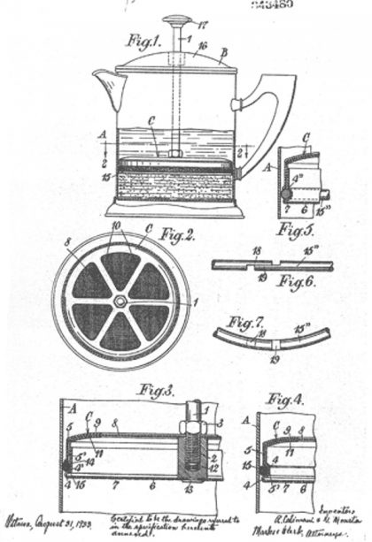 Calimani cafetiere patent