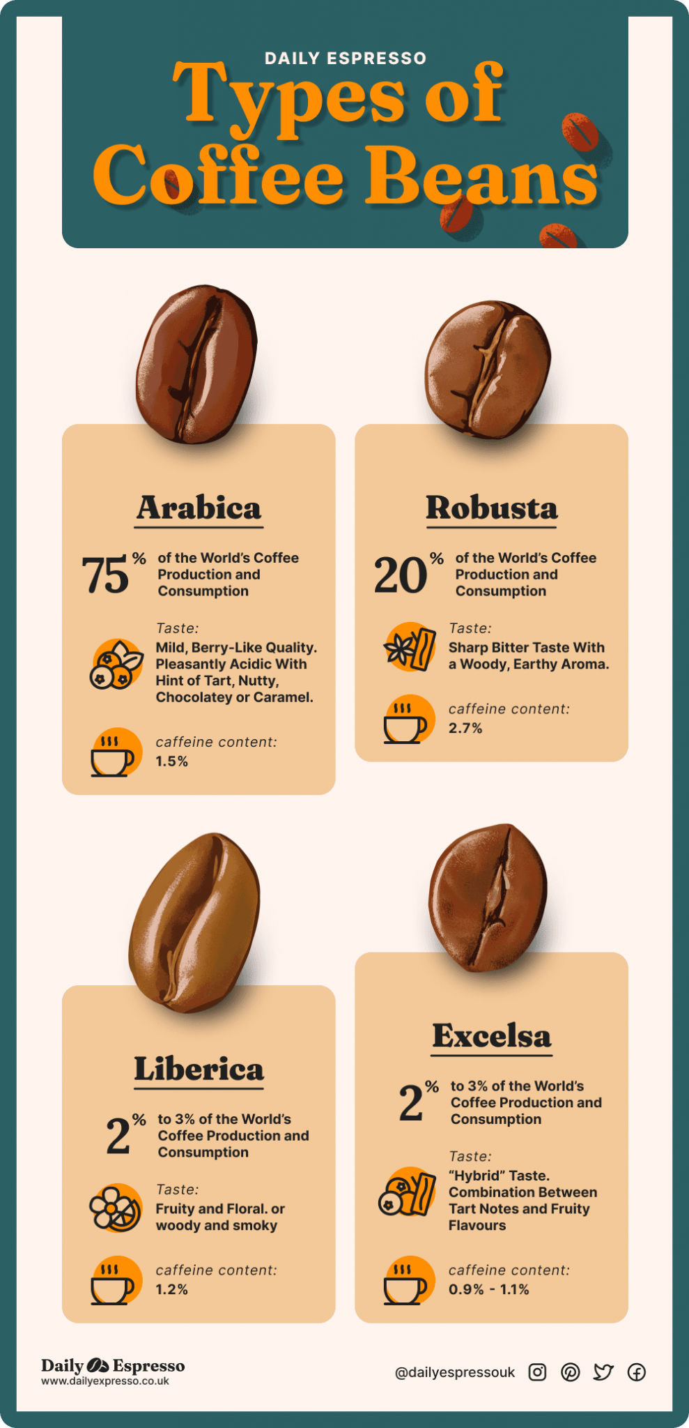 Types of Coffee Beans: All 4 Species Explained + Pictures